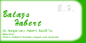 balazs habert business card